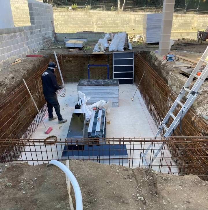 Réalisation bassin en béton armé Grignan